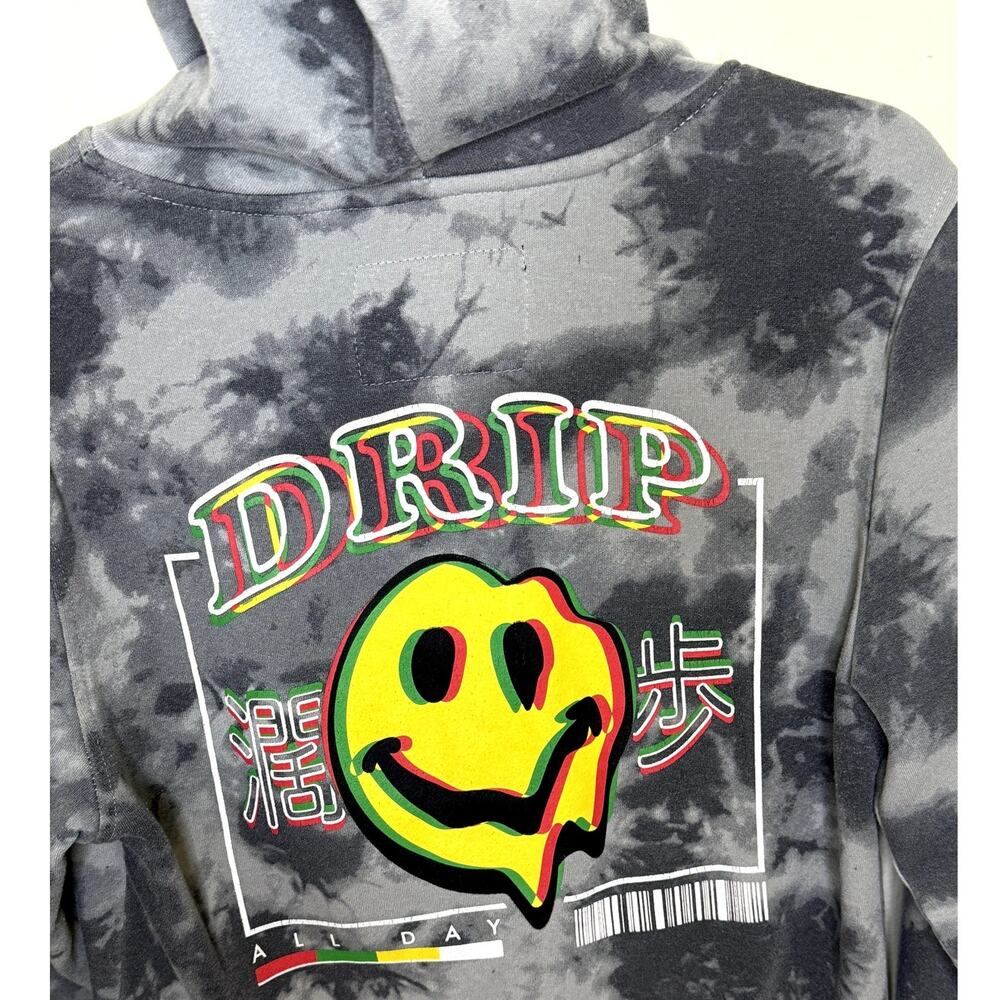Brooklyn clothing Mens pull over gray long sleeve Emoji Drip hoodie size Small - Picture 4 of 11
